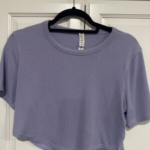 Lululemon Lavender Ribbed Modal Cropped Top Like New